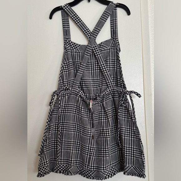 FREE PEOPLE CHRISSIE SKIRTALL MINI OVERALL DRESS PLAID XS FESTIVAL ANTHRO ASOS - Picture 6 of 11